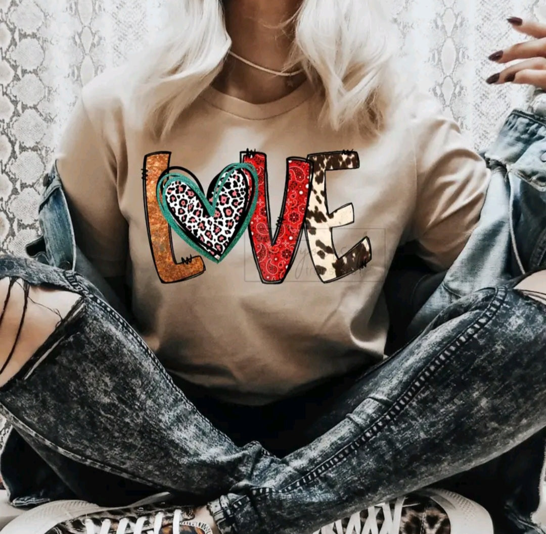 LOVE (Cow Bandana) T-Shirt